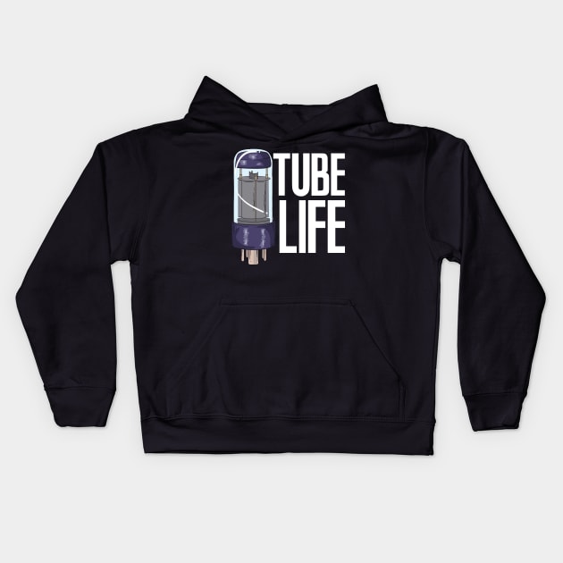 Vacuum Tube Life Audio Amp Analog audiophile hifi Music Kids Hoodie by FunnyphskStore